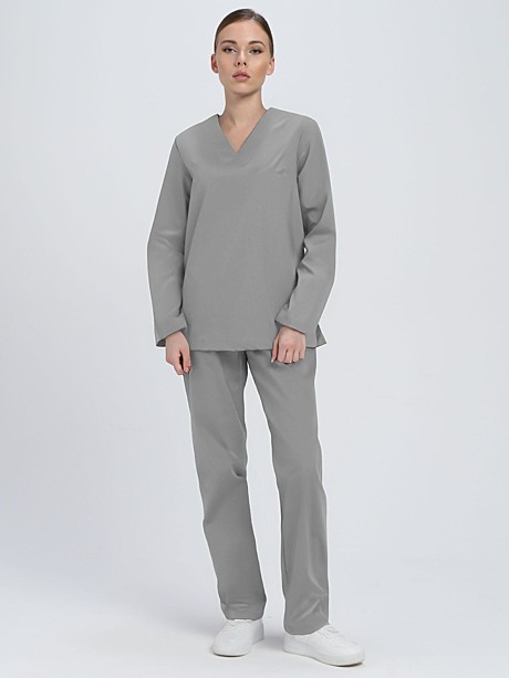 Костюм женский ХАССП-База (тк.ТиСи,120), серый