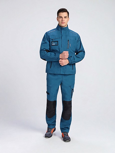 Куртка ProfLineSpecialist (тк.РипСтоп,240), циан/черный