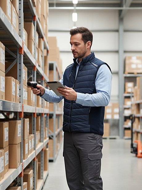 Жилет утепленный ProfLineLeader (тк.Нейлон/Софтшел), синий