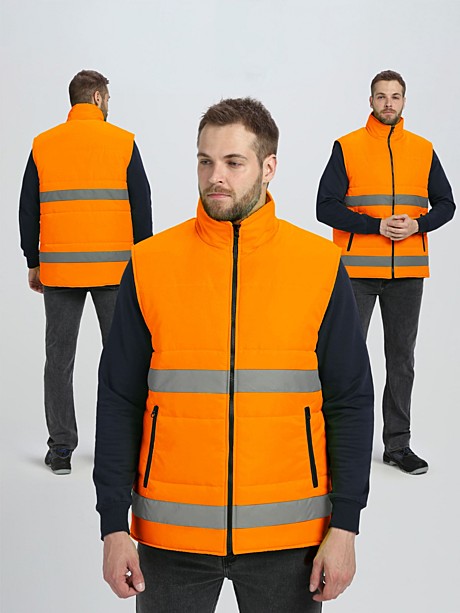 Жилет утепленный сигнальный Ярксион СОП (тк.OxLine,90), оранжевый