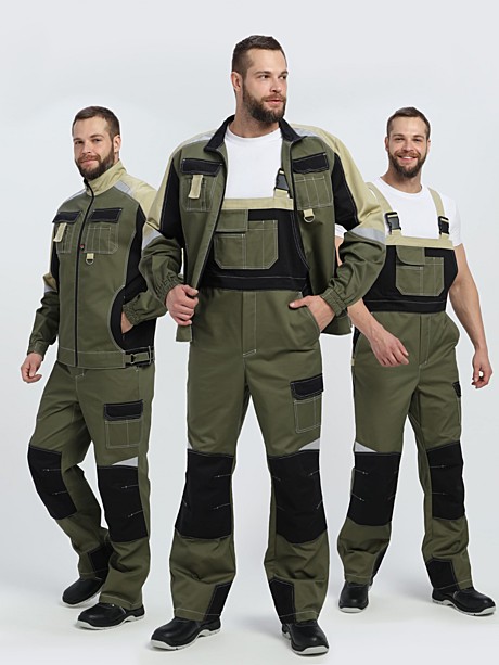 Костюм Вектрон-2 CH МВО (тк.Смесовая,240) п/к, хаки/черный/бежевый