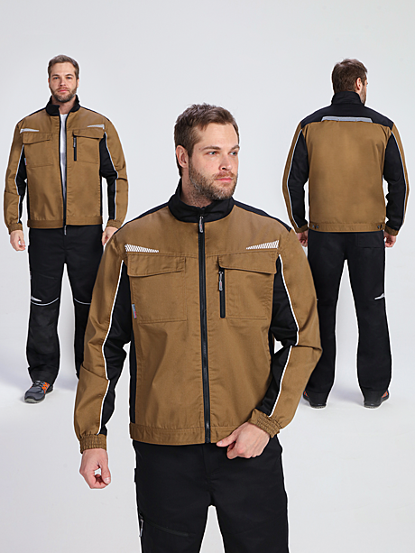 Куртка ProfLineSpecialist (тк.Смесовая,240), бежевый/черный