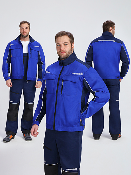 Куртка ProfLineSpecialist (тк.Смесовая,240), васильковый/т.синий