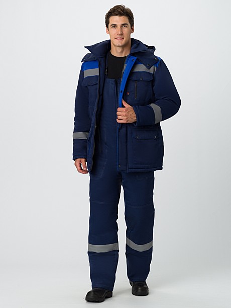 Костюм зимний Нейч (тк.Смесовая,210) п/к, т.синий/васильковый